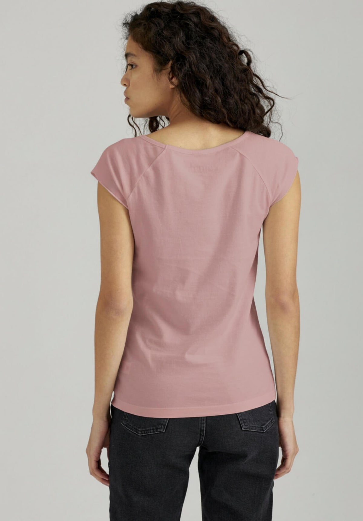 TT01 Cap Sleeve T-Shirt dark mauve 145 g/m² (GOTS, vegan)
