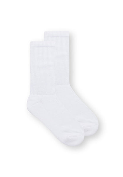 2er-Pack Crew Socken Weiß (GOTS, Fairtrade, Vegan)