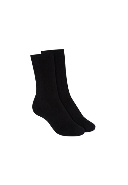2er-Pack Warm High Socks Socken Schwarz (GOTS, Fairtrade, Vegan)