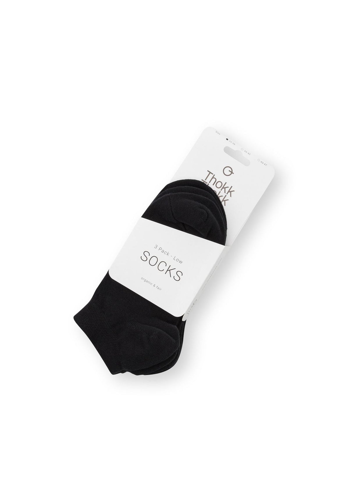 3er-Pack Low Socks Sneaker Socken Schwarz (GOTS, Fairtrade, Vegan)