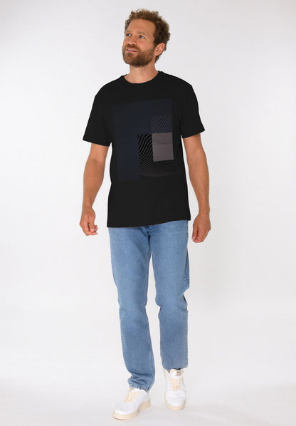TT02 T-Shirt Cubes black (GOTS, vegan)