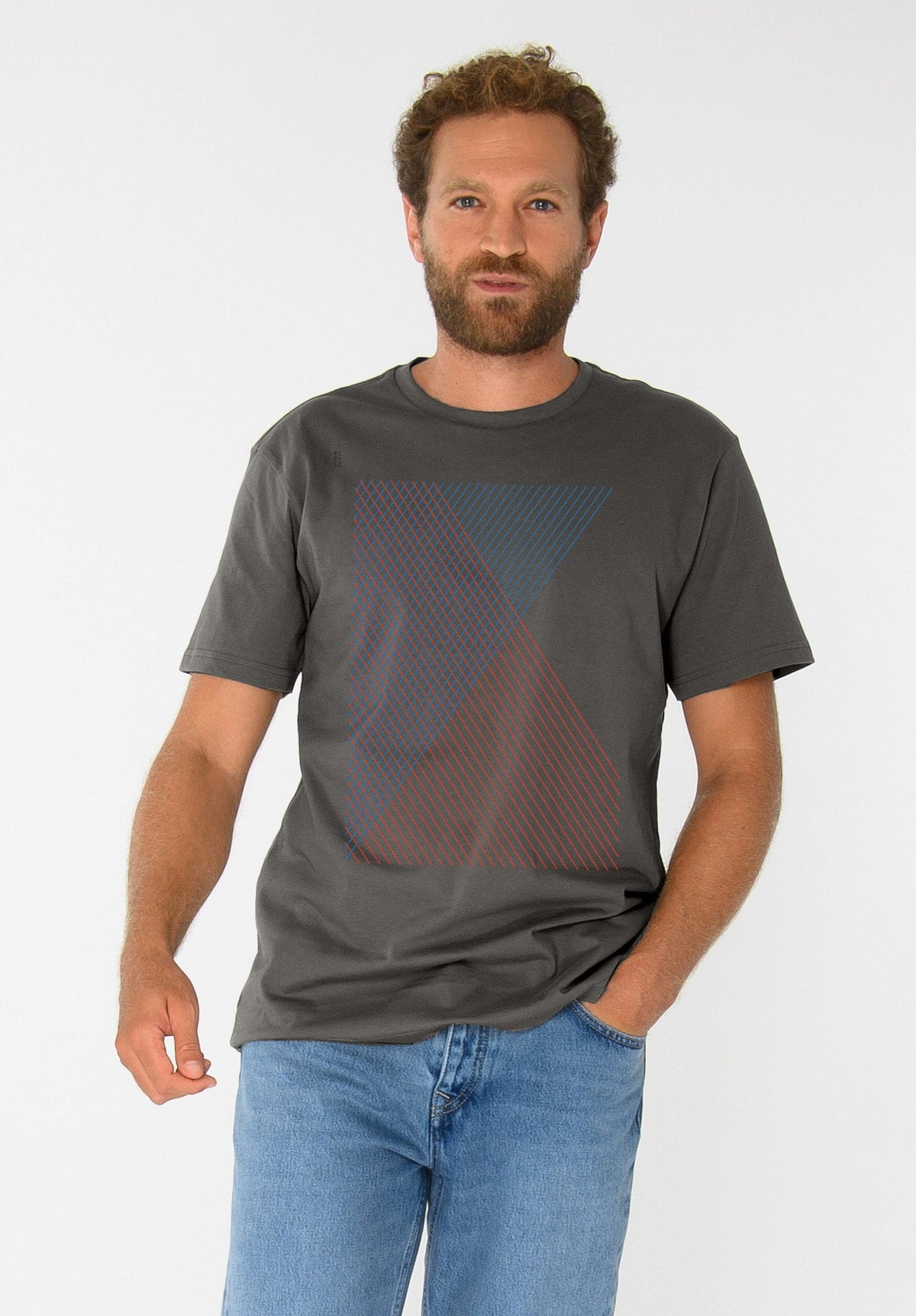 TT02 T-Shirt Spacegrid castlerock (GOTS, vegan)