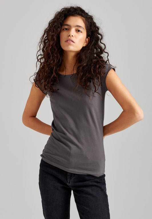 TT04 Cap Sleeve T-Shirt castlerock 180 g/m² (GOTS, vegan)