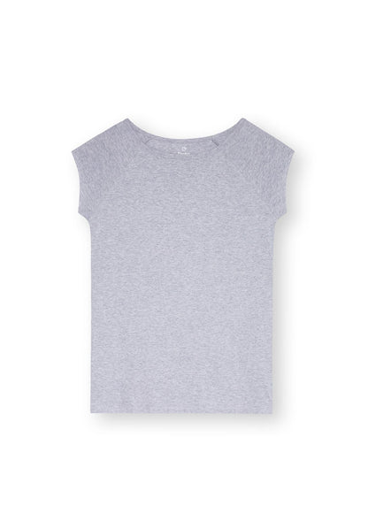 TT01 Cap Sleeve T-Shirt grey melange 145 g/m² (GOTS, vegan)