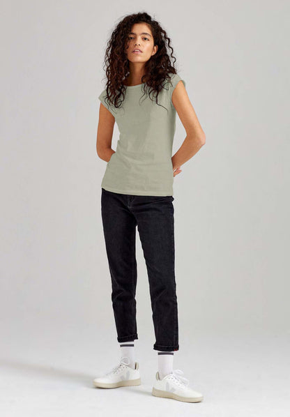 TT01 Cap Sleeve T-Shirt desert sage 145 g/m² (GOTS, vegan)