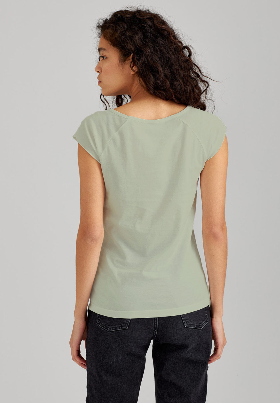 TT01 Cap Sleeve T-Shirt desert sage 145 g/m² (GOTS, vegan)