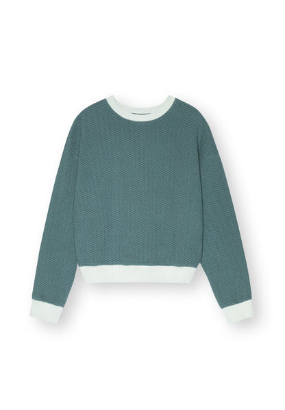 TT1022 Sweater Structured Oversized fir tree (GOTS, vegan)
