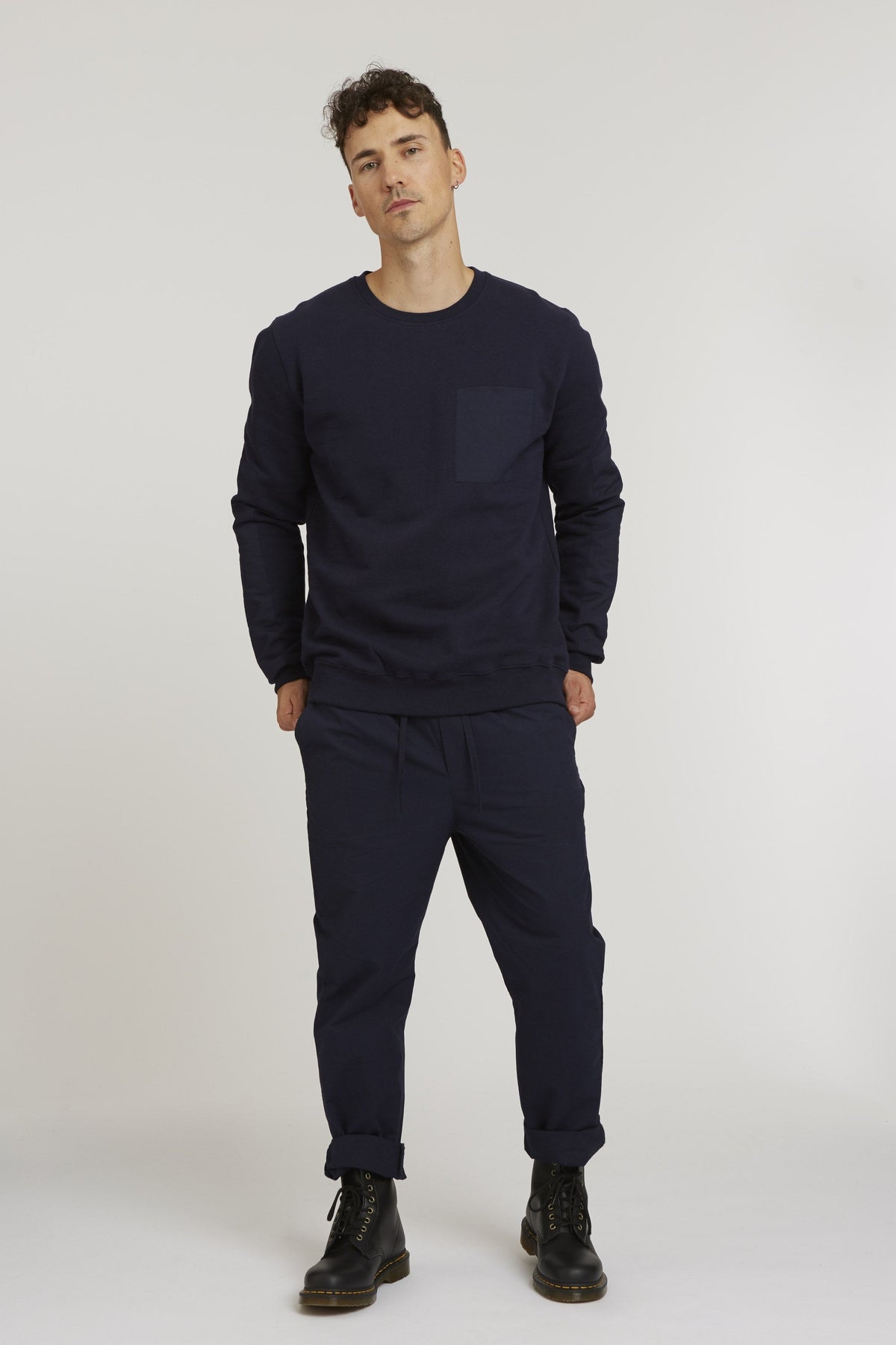TT1029 Sweater dark navy (GOTS)