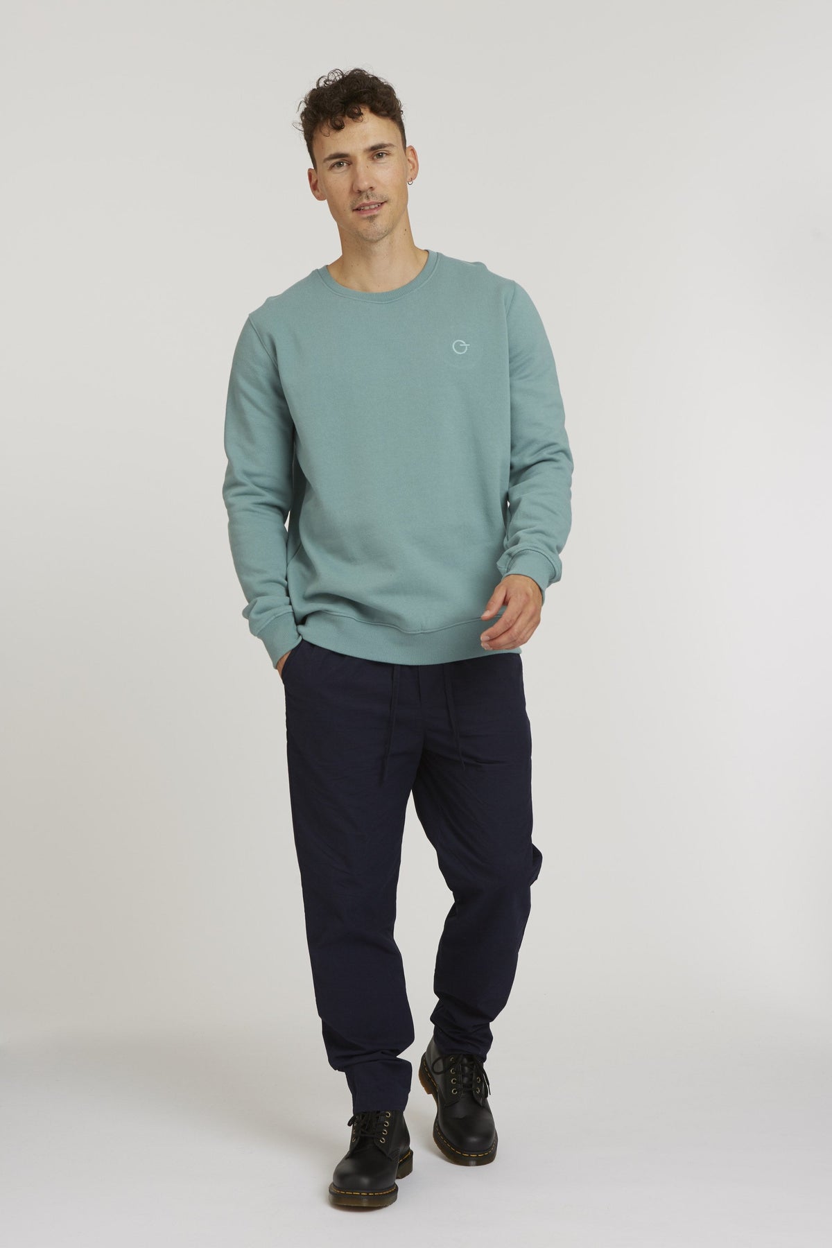 TT1029 Sweater soft moss (GOTS)