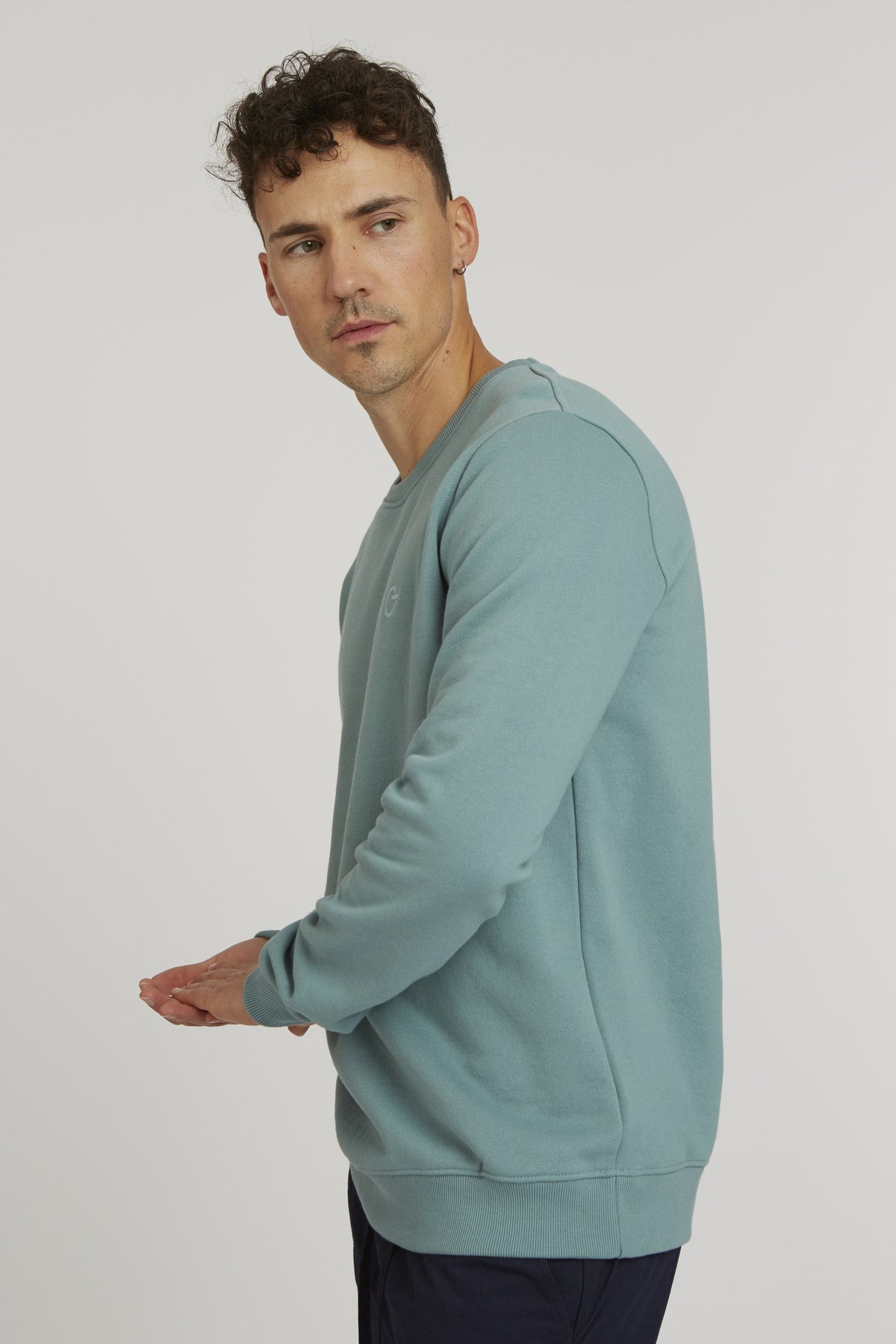 TT1029 Sweater soft moss (GOTS)