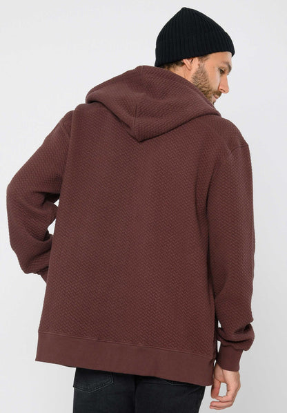 TT1040 Zip Hoodie Structured Oversized Deep Mahogany (GOTS, vegan)