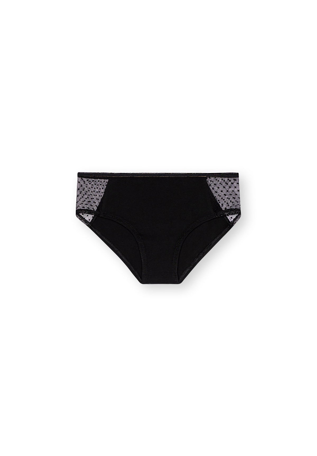 3 Pack TT21 Panty Side Netlace Black (GOTS)