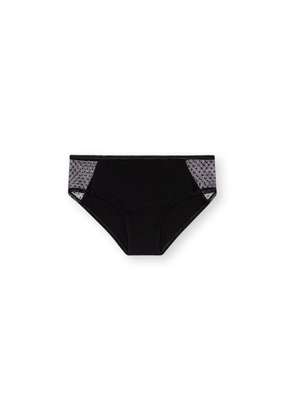 3 Pack TT21 Panty Side Netlace Black (GOTS)