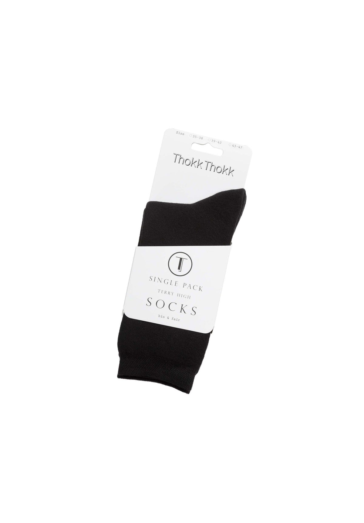 Warm High Socks Socken Schwarz (GOTS, Fairtrade, Vegan)