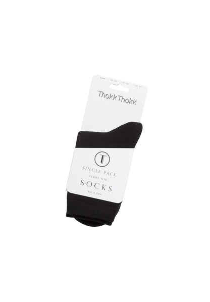 Warm Mid Socks Socken Schwarz (GOTS, Fairtrade, Vegan)